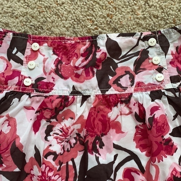 Ann Taylor LOFT Pink Floral Cotton Skirt 8 - Picture 2 of 7